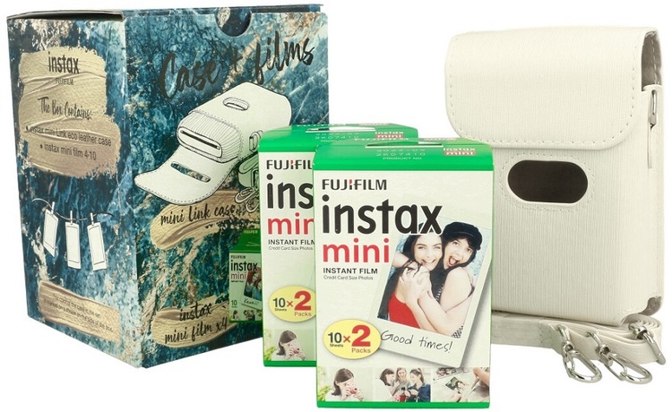 Zestaw akcesoriów Instax Link - Biały Pokrowiec + wkład 2x20 zdjęć