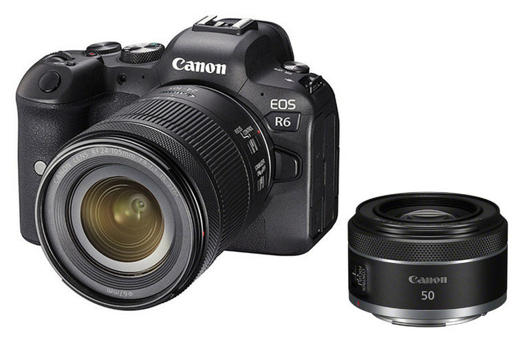 Zestaw Canon EOS R6 z ob. RF 24-105mm f/4-7.1 IS STM + Canon RF 50mm 1.8 STM