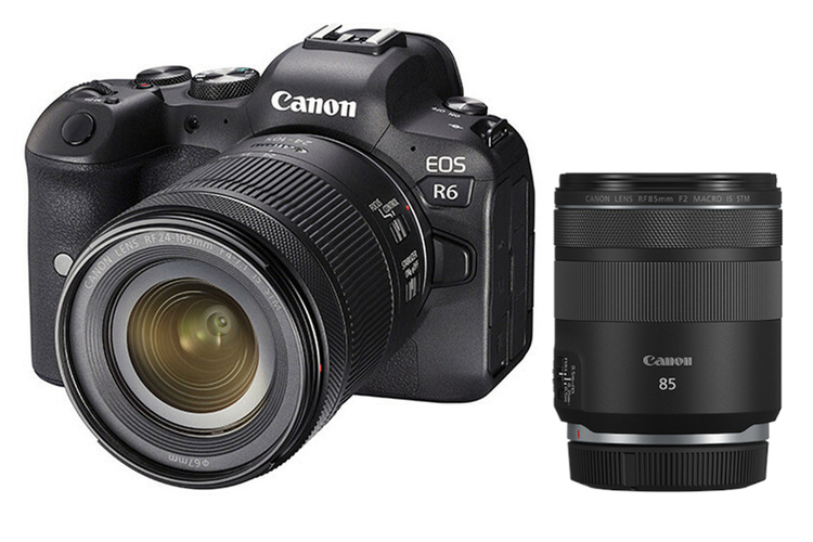 Zestaw Canon EOS R6 z ob. RF 24-105mm f/4-7.1 IS STM + Canon RF 85mm f/2 Macro IS STM