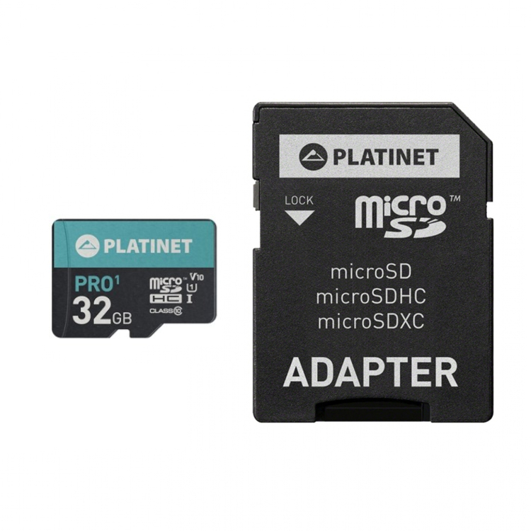 Karta Platinet Micro SDHC 32GB 70MB/s+adapter