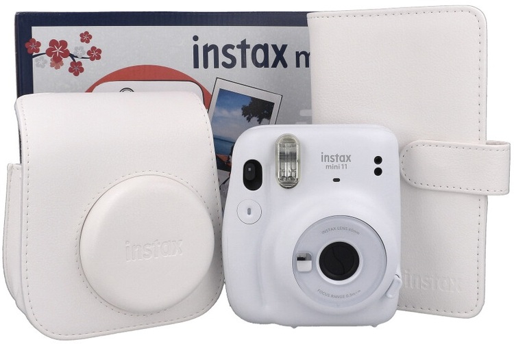 Instax Box mini 11 (biały - ice white) + album i pokrowiec