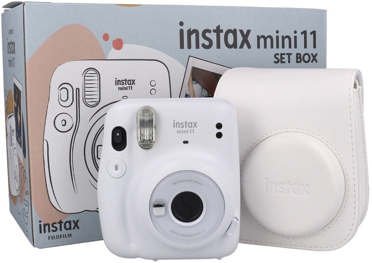Instax Box mini 11 (biały - ice white) + pokrowiec