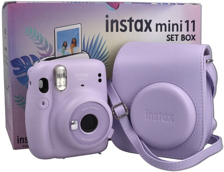 Instax Box mini 11  (fioletowy - lilac purple) + pokrowiec