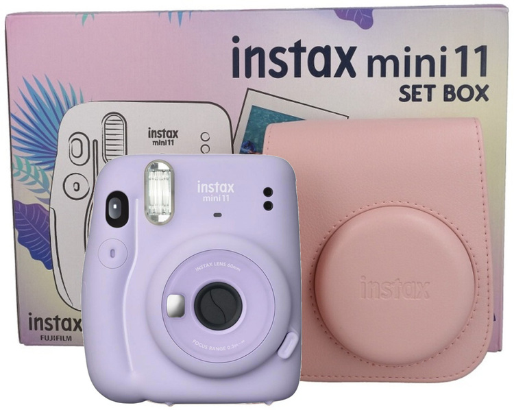 Instax Box mini 11  (fioletowy - lilac purple) + pokrowiec