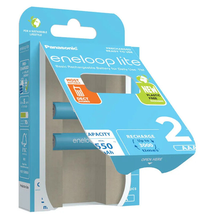 Komplet 2 szt. Akumulatorki ENELOOP Lite AAA 550mAh HR03