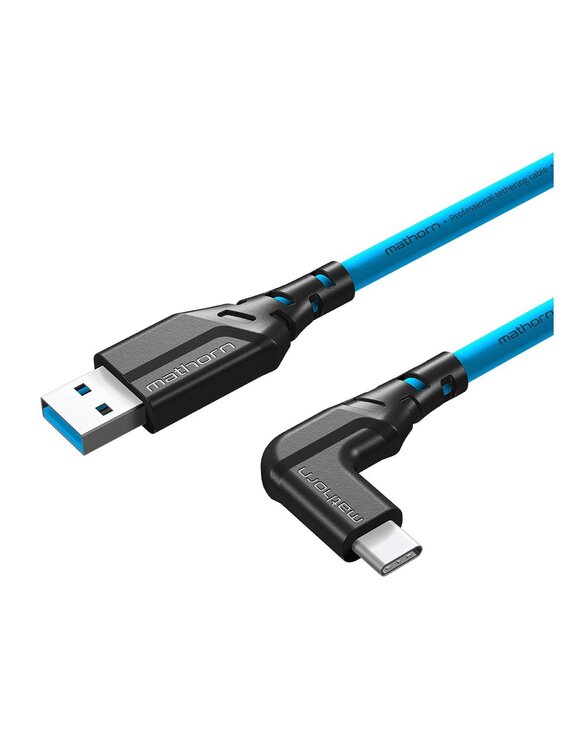 Kabel Mathorn MTC-501 5m 10Gbps 60W USB A-C 90 ArcticBlue