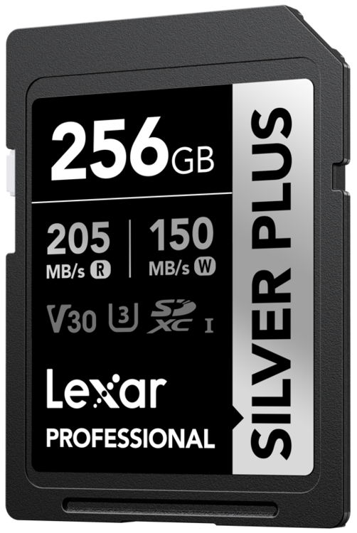 Karta Lexar SDXC 256GB Professional SILVER Plus UHS-I U3 A2 4K V30
