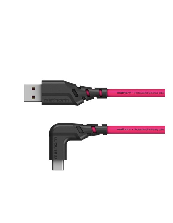Kabel fotograficzny Mathorn MTC-201M 2m 10Gbps 60W USB A-C90 Magenta