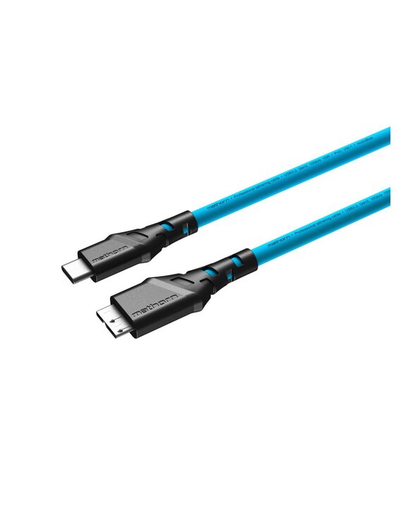 Kabel fotograficzny Mathorn MTC-230 2m 10Gbps USB C - MicroB ArcticBlue