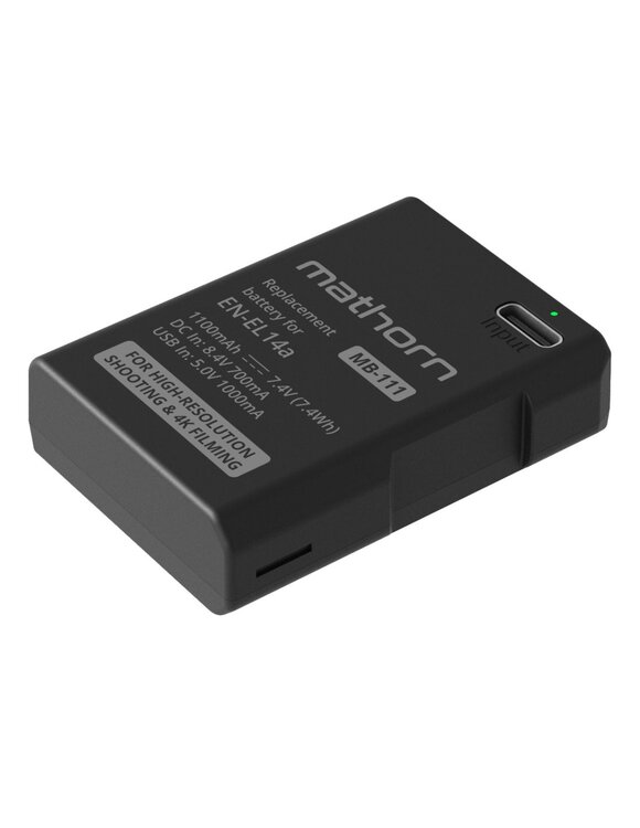 Akumulator Mathorn MB-111A 1100mAh USB-C zamiennik EN-EL14A
