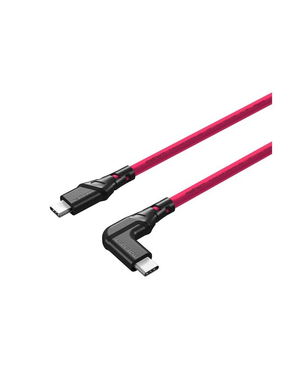 Kabel Mathorn MTC511M USB C-C kątowy 5m 10 Gbps 60W Magenta
