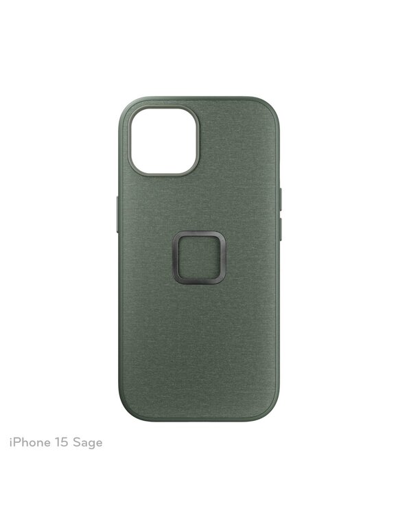 Peak Design Mobile Etui Everyday Case Fabric iPhone 15 - Szarozielone