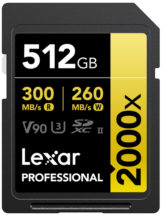Karta Lexar SDXC Pro 2000X UHS-II U3 R300/W260 (V90) 512GB + czytnik gratis