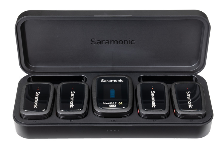 Zestaw bezprzewodowej transmisji dźwięku Saramonic Blink500 ProX B8 (RX + TX + TX + TX + TX)