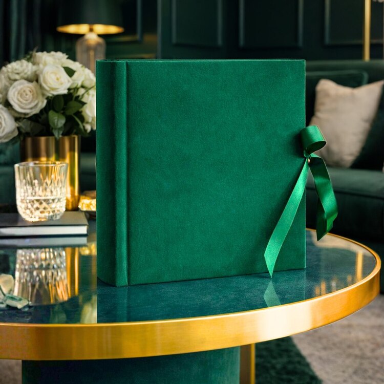 ‎Album tradycyjny szyty 29x32/100 Gedeon Velvet Emerald (czarne karty)