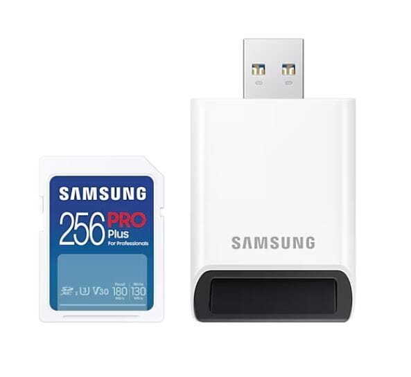 KARTA SAMSUNG Full SD z czytnikiem SDXC PRO Plus 256GB