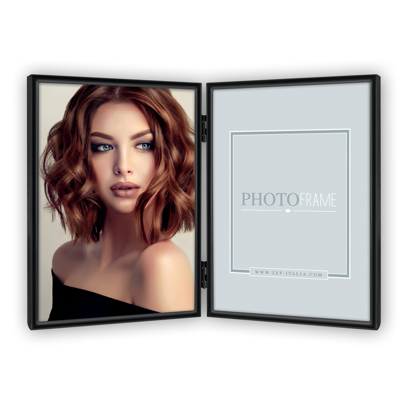 Ramka ITALIA SILVIA 2x 10x15 - Czarny, 10x15, 10x15 pionowa