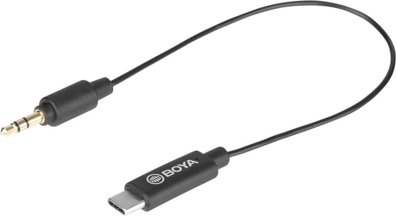 Kabel 20cm TRS 3,5mm<>USB-C  Boya BY-K2