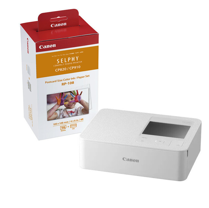 Zestaw Canon Selphy CP1500 WH (biały) + papier RP-108