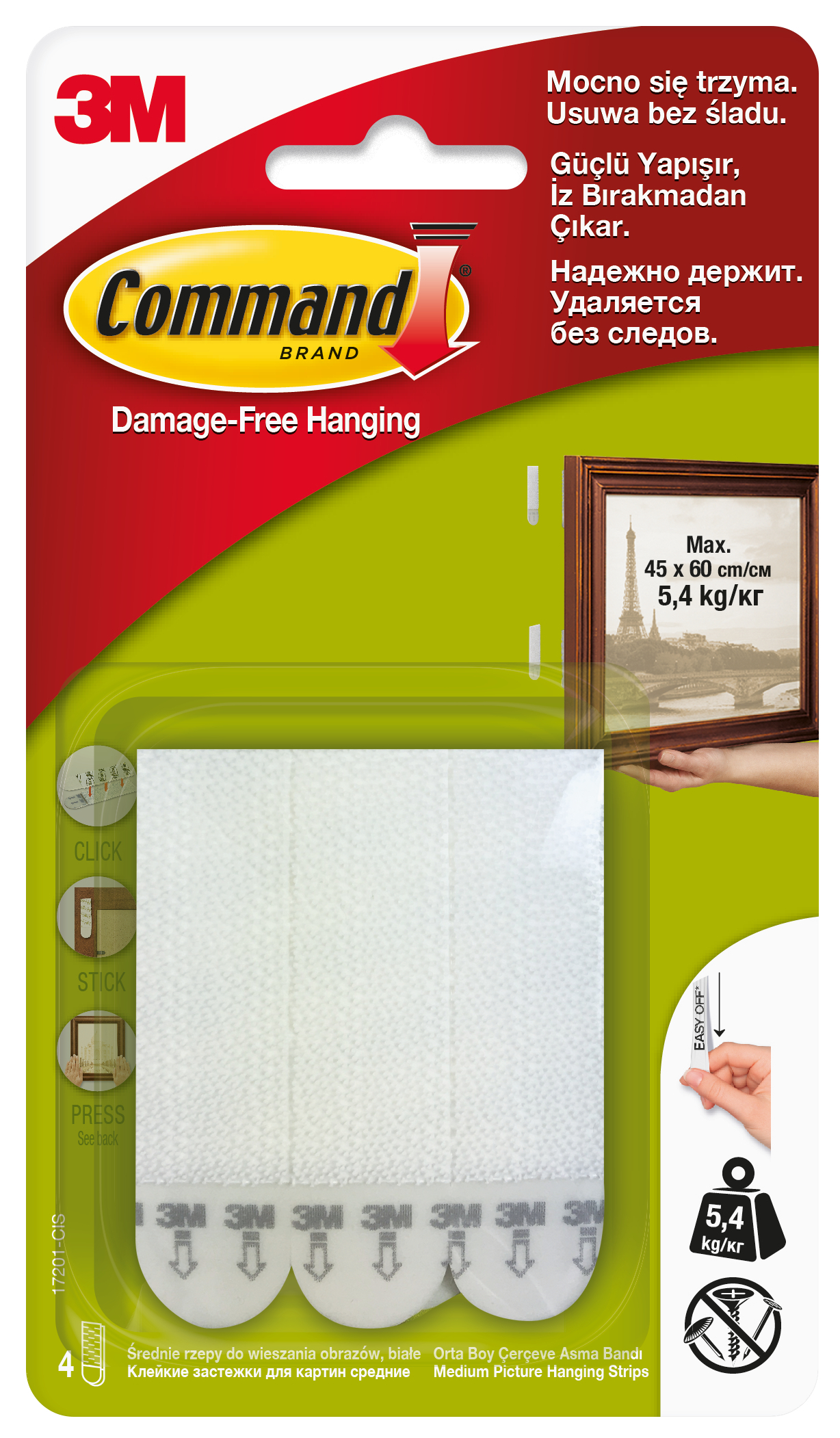 Rzepy Command do wieszania ramek i obrazów 4 szt. do 5,4kg