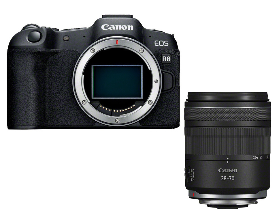 Zestaw Canon EOS R8 Body + Canon RF 28-70mm f/2.8 IS STM   Zestaw Canon EOS R8 Body + Canon RF 28-70mm f/2.8 IS STM