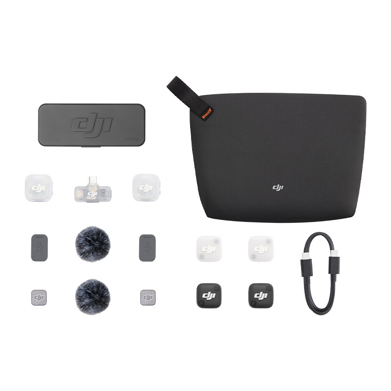 System mikrofonów bezprzewodowych DJI Mic Mini 2 Zestaw (2 TX + 1 Mobile RX + etui ładujące)