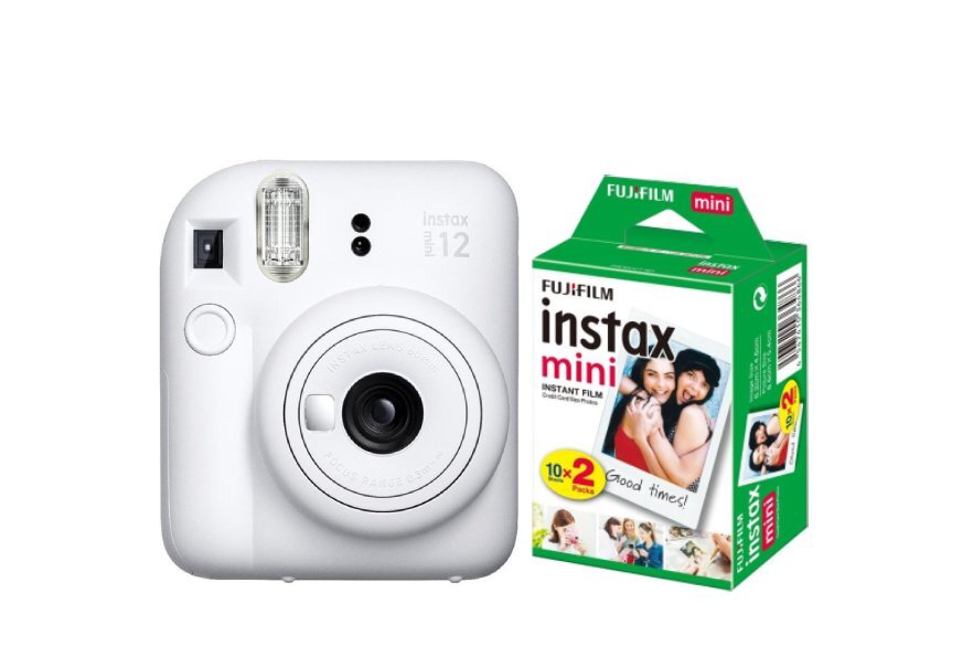 Zestaw Fujifilm Instax Mini 12 (Clay White) + Wkłady 2x10 (20 zdjęć)