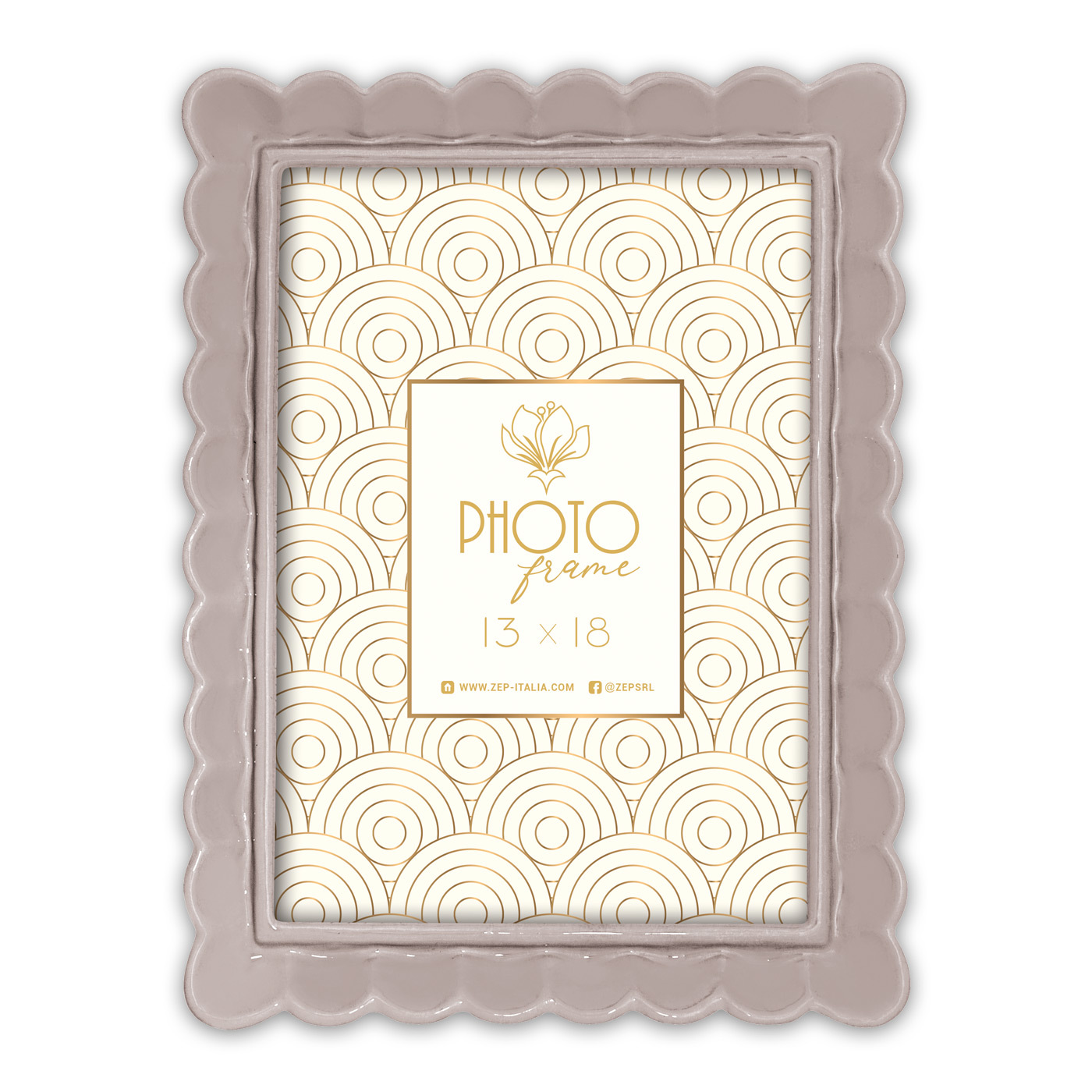 Ramka Italia Herve  - różne kolory i formaty - Szary, 10x15, 10x15