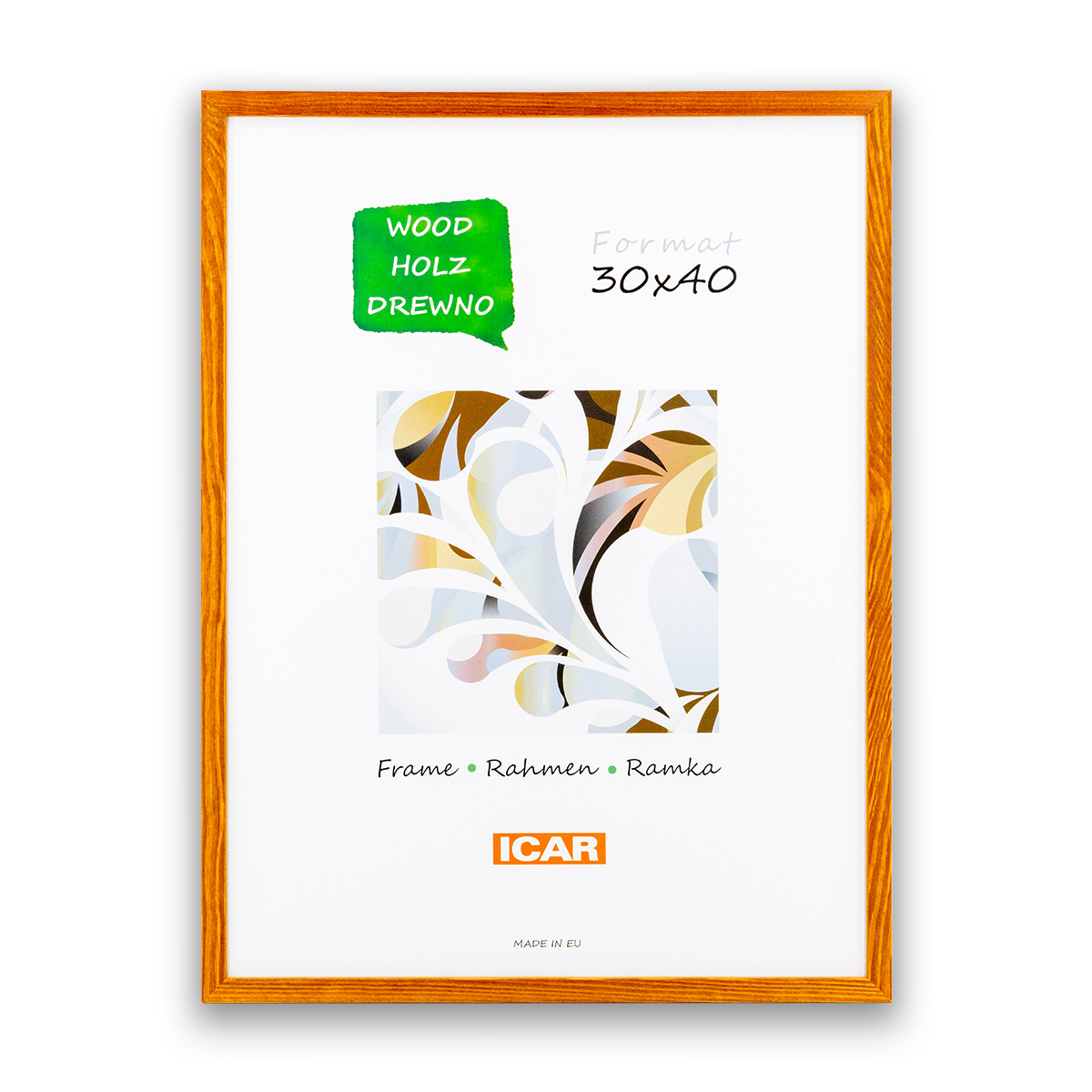 Ramka Icar Pinia - różne kolory i formaty - Miodowy, 30x40, 30x40 Ramka Icar Pinia - różne kolory i formaty - Miodowy, 30x40, 30x40