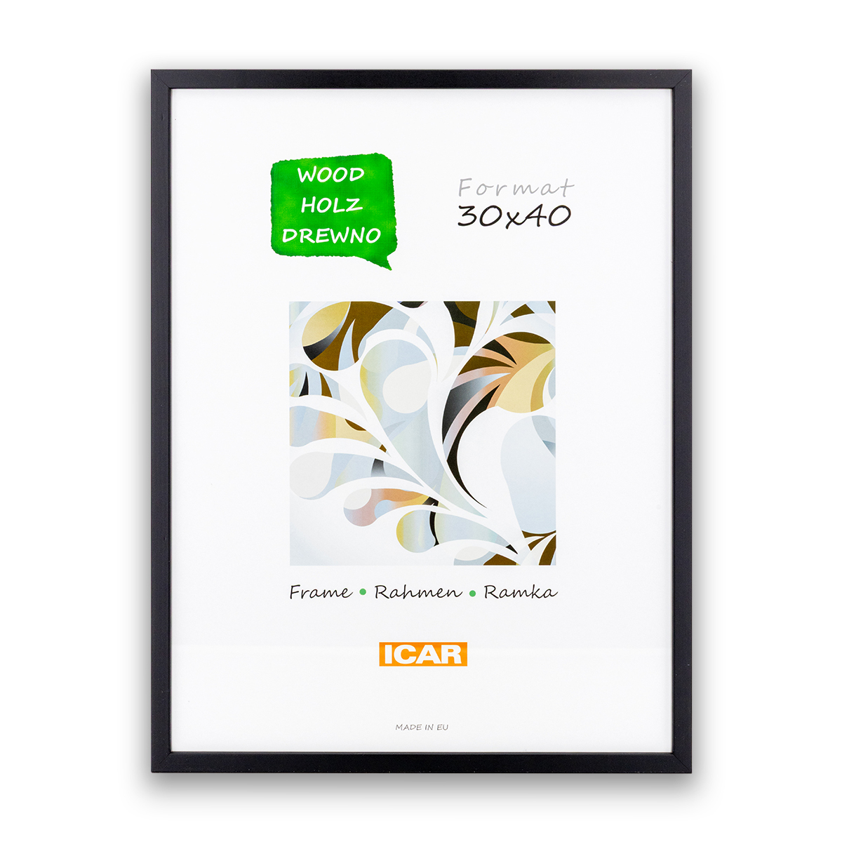 Ramka Icar Pinia - różne kolory i formaty - Czarny, 30x40, 30x40 Ramka Icar Pinia - różne kolory i formaty - Czarny, 30x40, 30x40