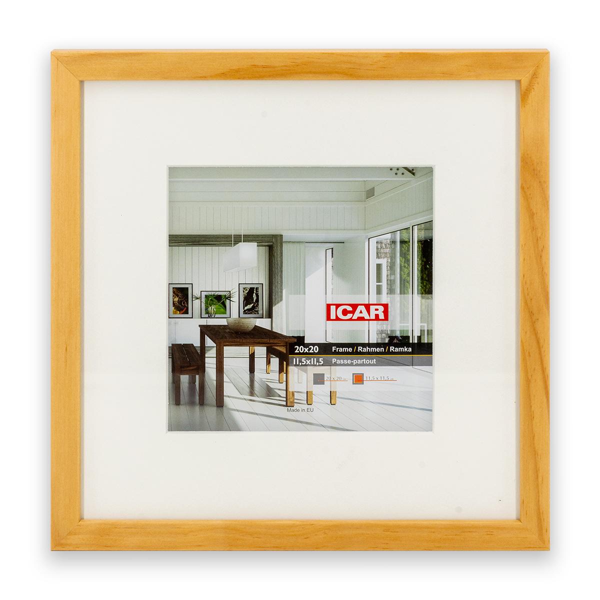 Ramka Icar Aga Pas 20x20 (11,5x11,5)  - różne kolory - Jasna naturalna, 11,5x11,5, 20x20 Ramka Icar Aga Pas 20x20 (11,5x11,5)  - różne kolory - Jasna naturalna, 11,5x11,5, 20x20