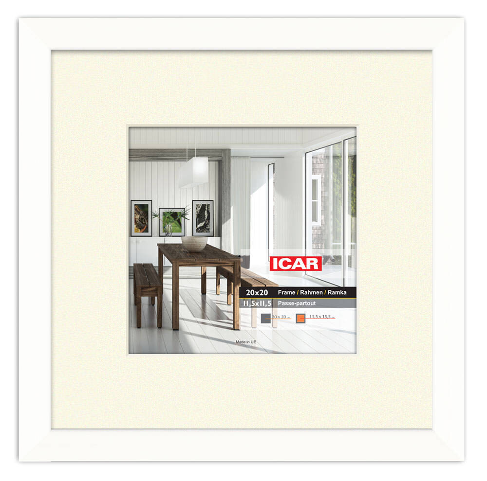 Ramka Icar Aga Pas 20x20 (11,5x11,5)  - różne kolory - Biały, 11,5x11,5, 20x20 Ramka Icar Aga Pas 20x20 (11,5x11,5)  - różne kolory - Biały, 11,5x11,5, 20x20