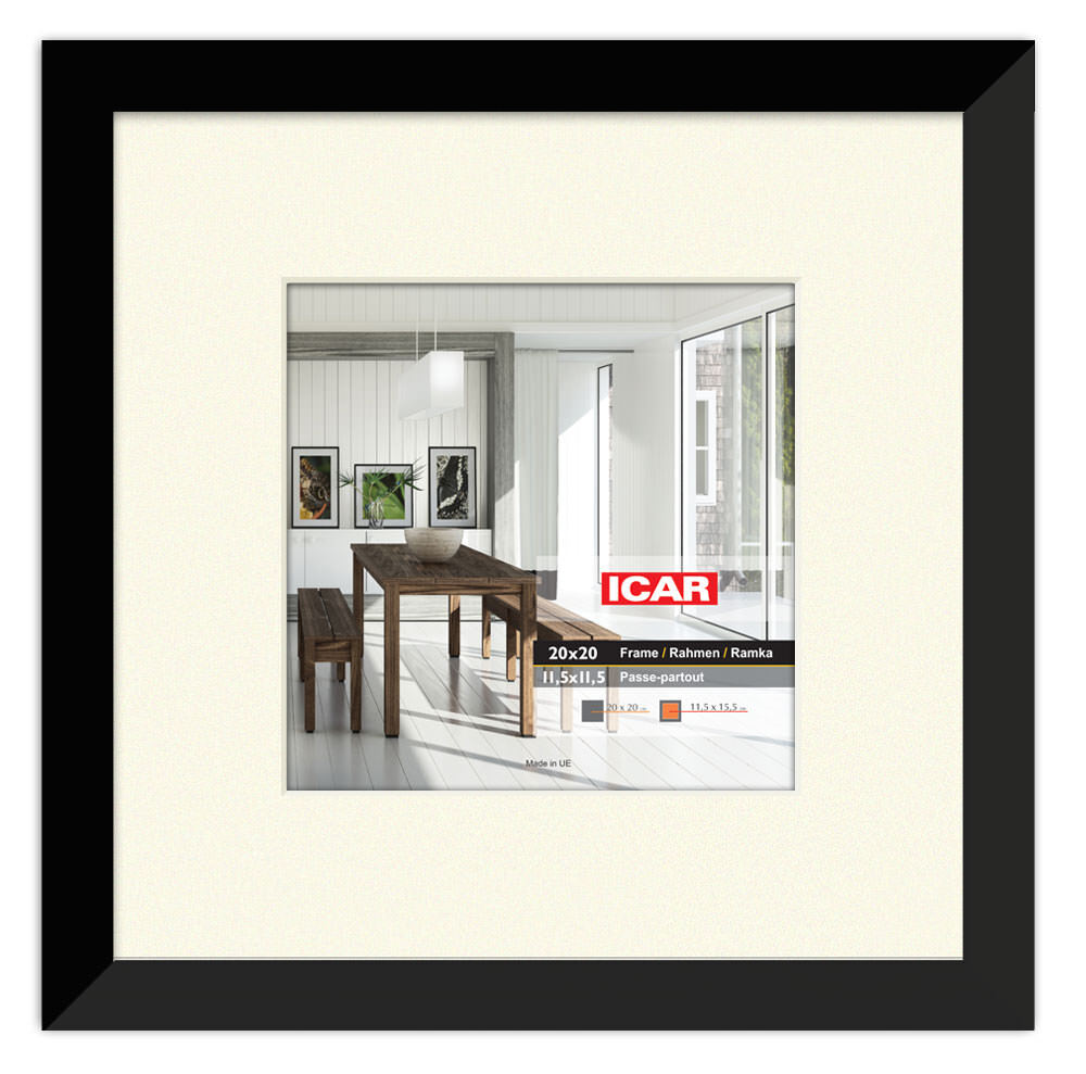 Ramka Icar Aga Pas 20x20 (11,5x11,5)  - różne kolory - Czarny, 11,5x11,5, 20x20 Ramka Icar Aga Pas 20x20 (11,5x11,5)  - różne kolory - Czarny, 11,5x11,5, 20x20
