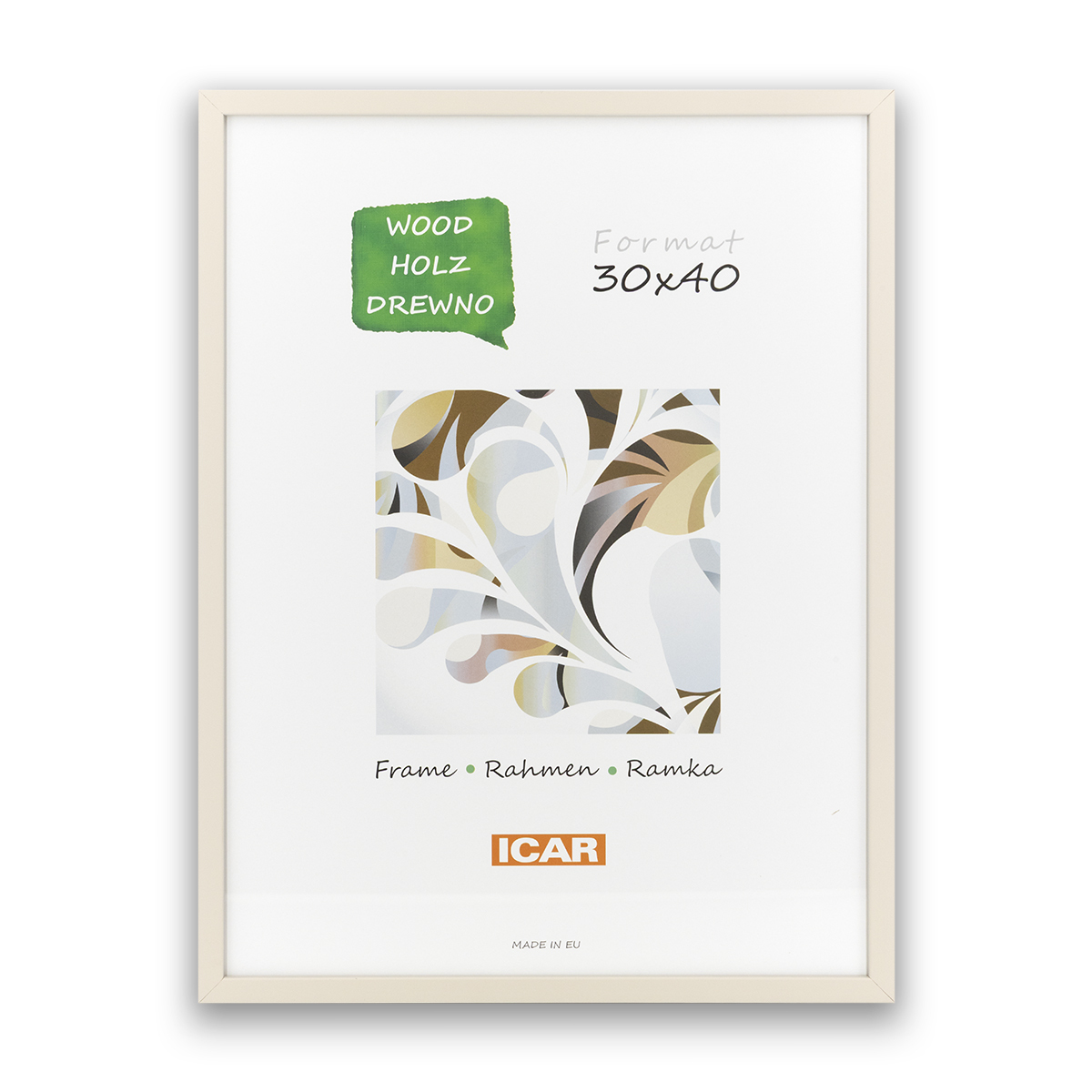 Ramka Icar Pinia - różne kolory i formaty - Kremowy, 30x40, 30x40 Ramka Icar Pinia - różne kolory i formaty - Kremowy, 30x40, 30x40