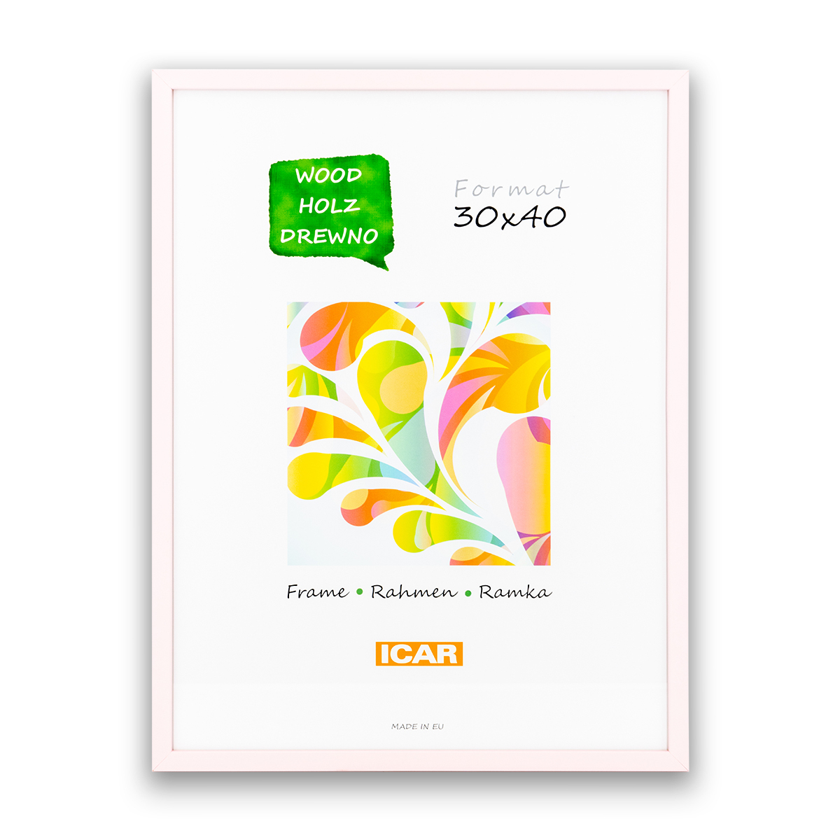 Ramka Icar Pinia - różne kolory i formaty - Jasnoróżowy, 30x40, 30x40 Ramka Icar Pinia - różne kolory i formaty - Jasnoróżowy, 30x40, 30x40