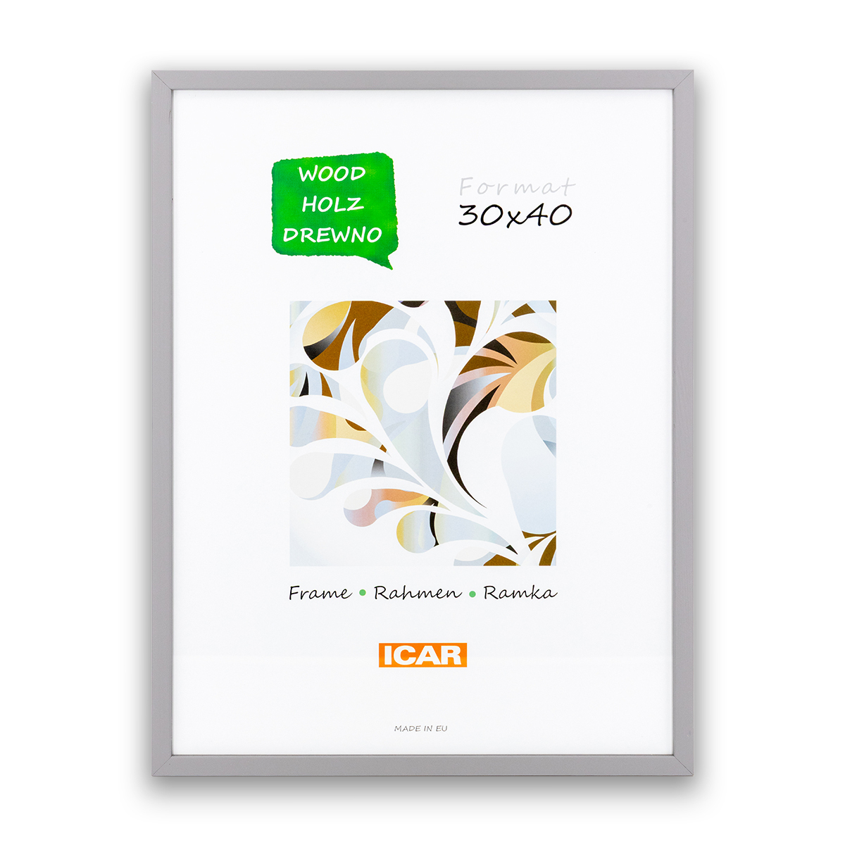 Ramka Icar Pinia - różne kolory i formaty - Jasnoszary, 30x40, 30x40 Ramka Icar Pinia - różne kolory i formaty - Jasnoszary, 30x40, 30x40