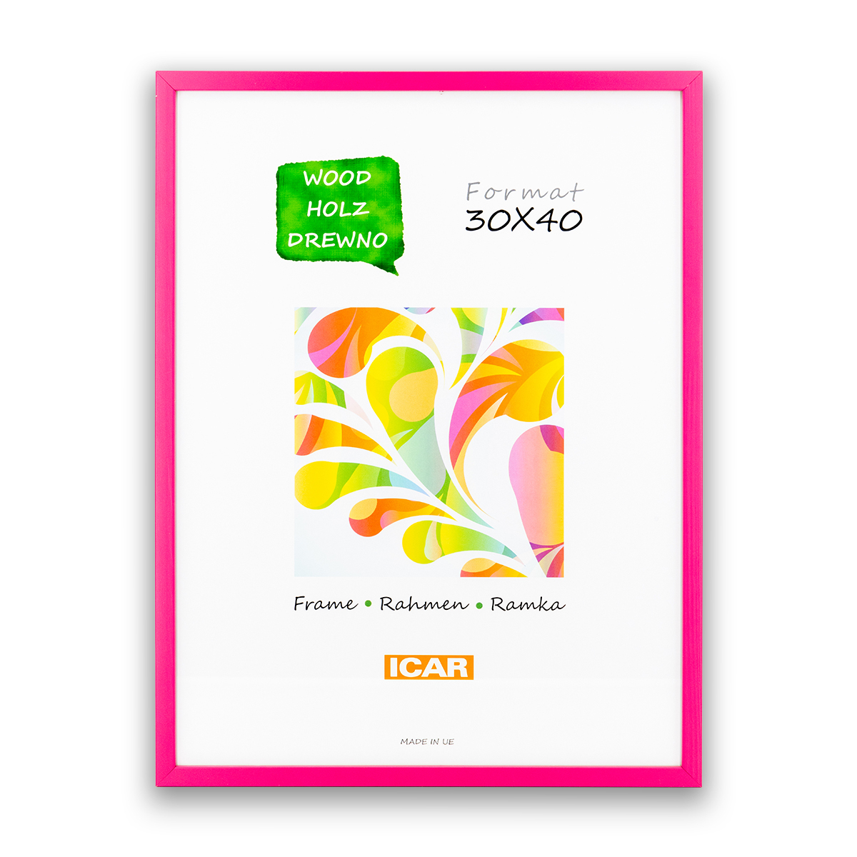 Ramka Icar Pinia - różne kolory i formaty - Różowy, 30x40, 30x40 Ramka Icar Pinia - różne kolory i formaty - Różowy, 30x40, 30x40