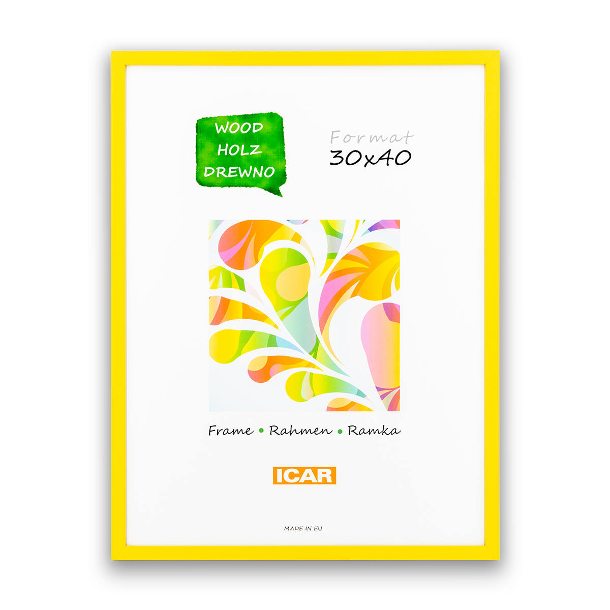 Ramka Icar Pinia - różne kolory i formaty - żółty, 30x40, 30x40 Ramka Icar Pinia - różne kolory i formaty - żółty, 30x40, 30x40