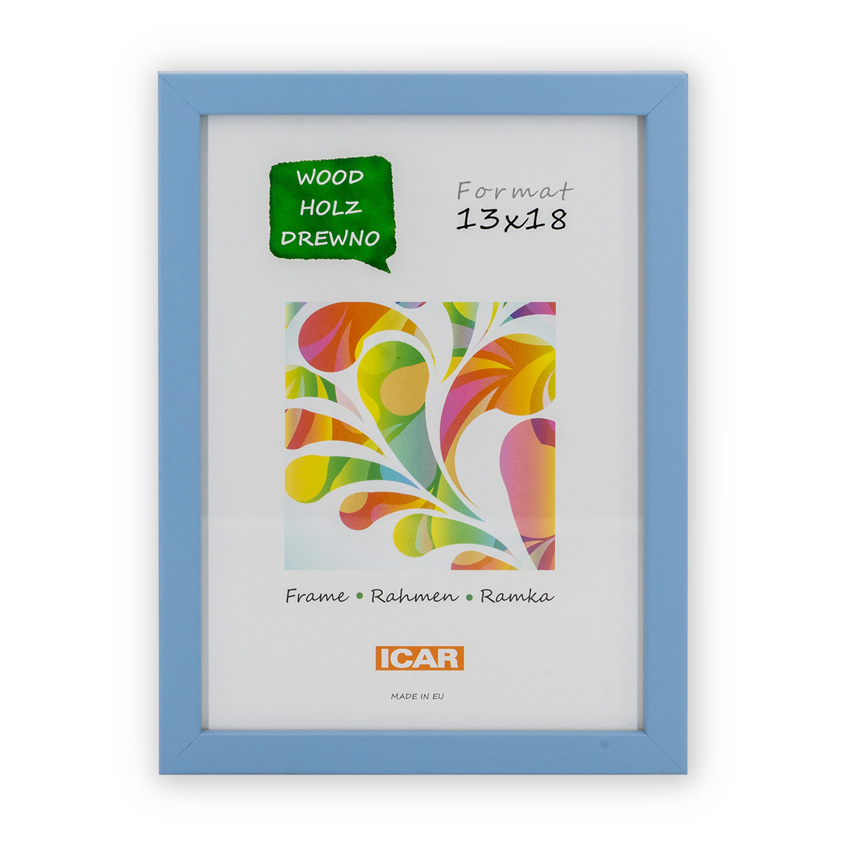 Ramka Icar Pinia - różne kolory i formaty - Jasny błękit, 13x18, 13x18 Ramka Icar Pinia - różne kolory i formaty - Jasny błękit, 13x18, 13x18