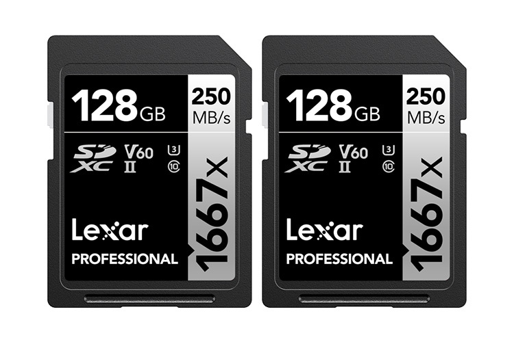 Zestaw 2x Kart Lexar Pro 1667X SDXC 128GB UHS-II U3 (V60) R250/W120