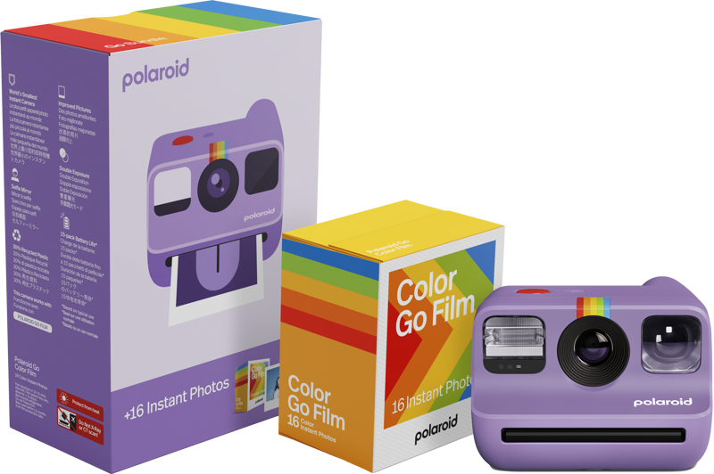 Polaroid Go Gen 2 fioletowy z wkładem 16 zdjęć (biała ramka)