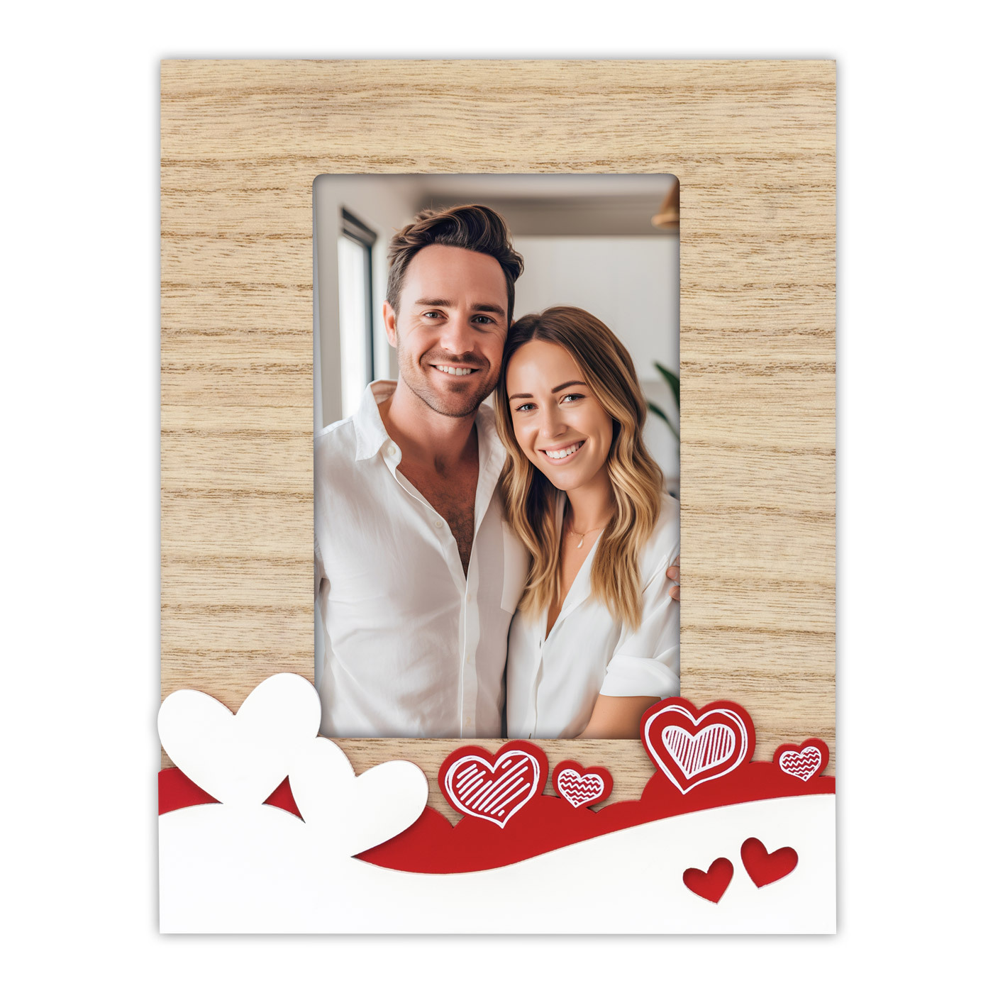 Ramka Italia Giulietta - różne kolory - Drewno z białym, 10x15, 10x15 pionowa