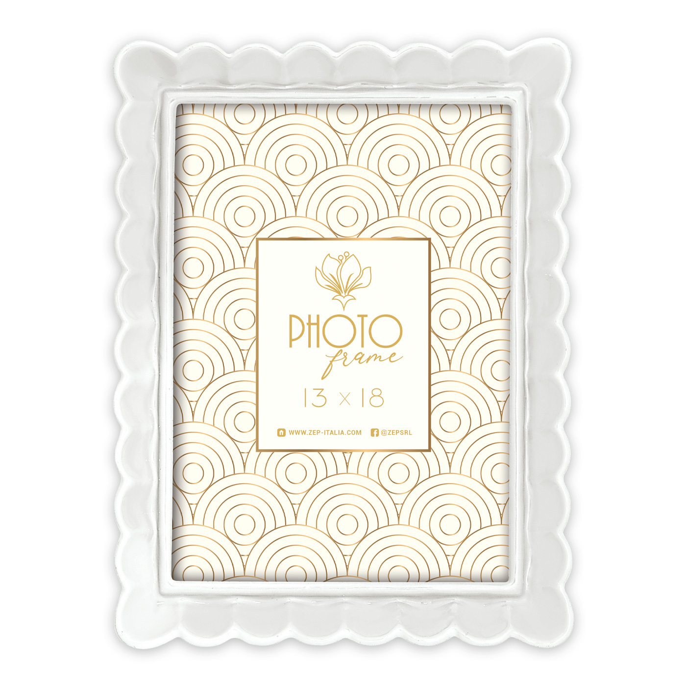 Ramka Italia Herve  - różne kolory i formaty - Biały, 10x15, 10x15