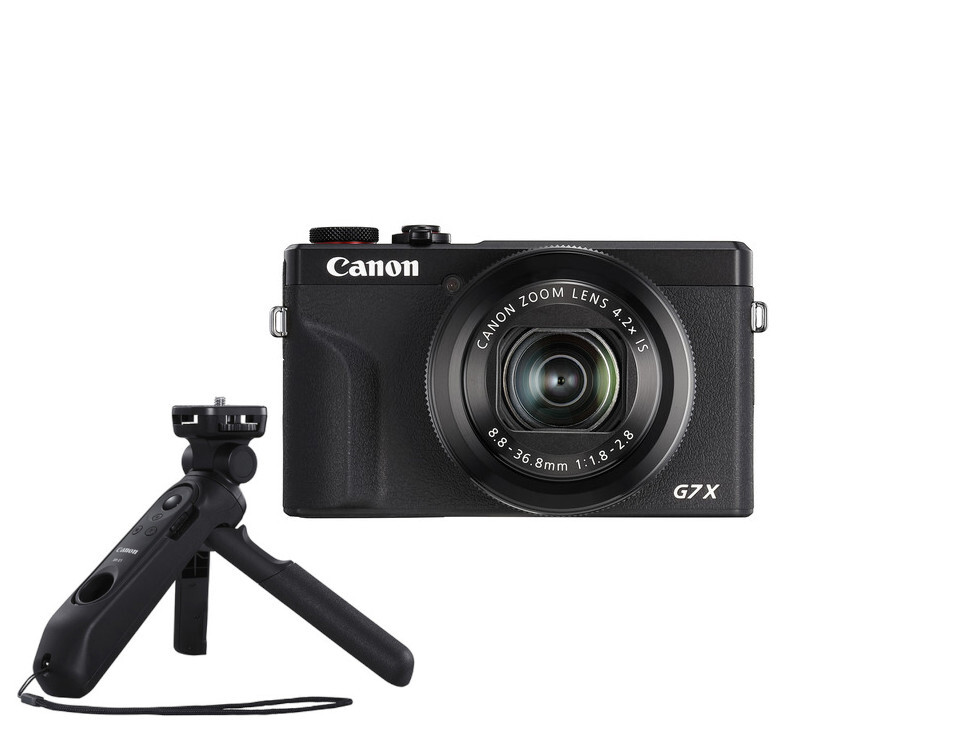 Zestaw Canon PowerShot G7 X MK III (czarny)  + Statyw GRIP HG-100TBR