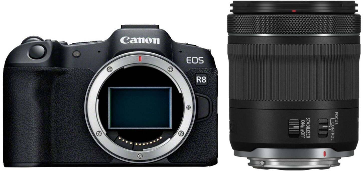 Canon EOS R8 z ob. RF 24-105mm f/4-7.1 IS STM     Canon EOS R8 z ob. RF 24-105mm f/4-7.1 IS STM