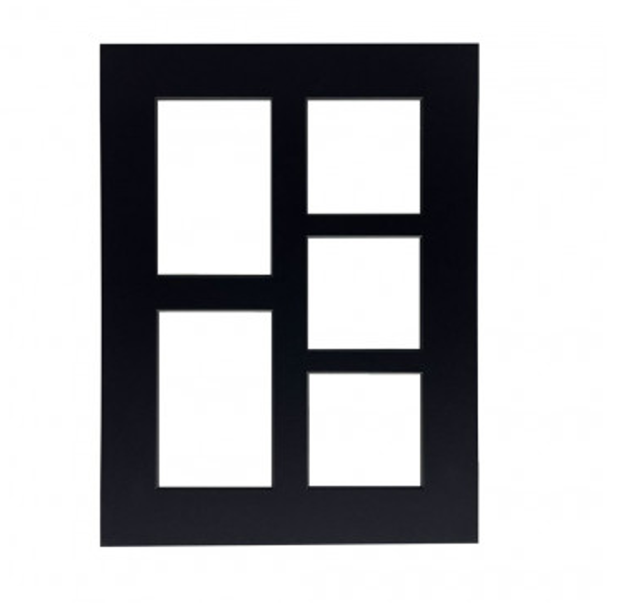 Passe-partout FOCUS collage - Czarny, 10x10 x3  / 10x15 x2, 30x40