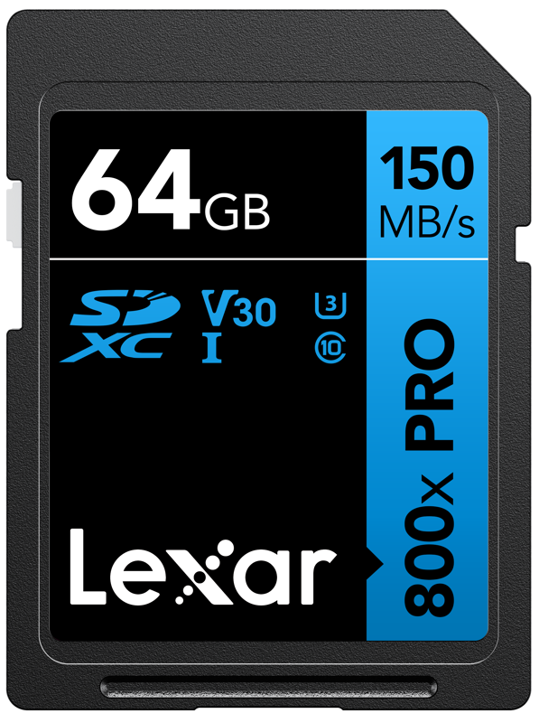 Karta Lexar Pro 800X SDXC 64GB UHS-I U3 (V30) R150