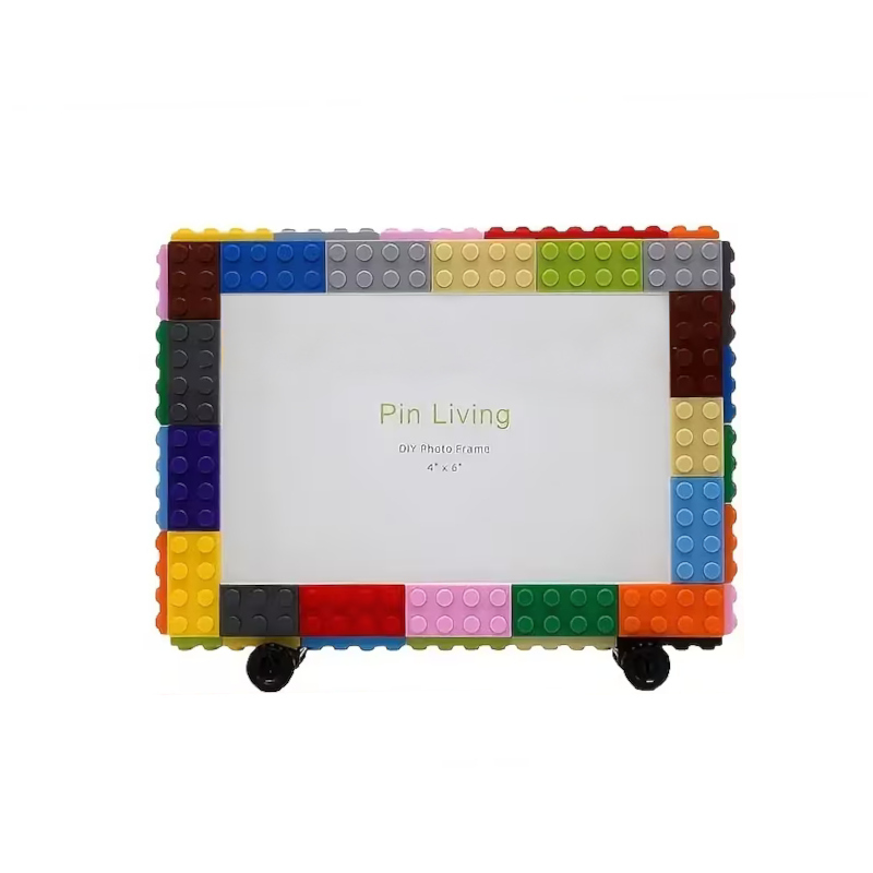 Ramka z Klocków do samodzielnego złożenia - car. - Wielokolorowa, 10x15, 10x15