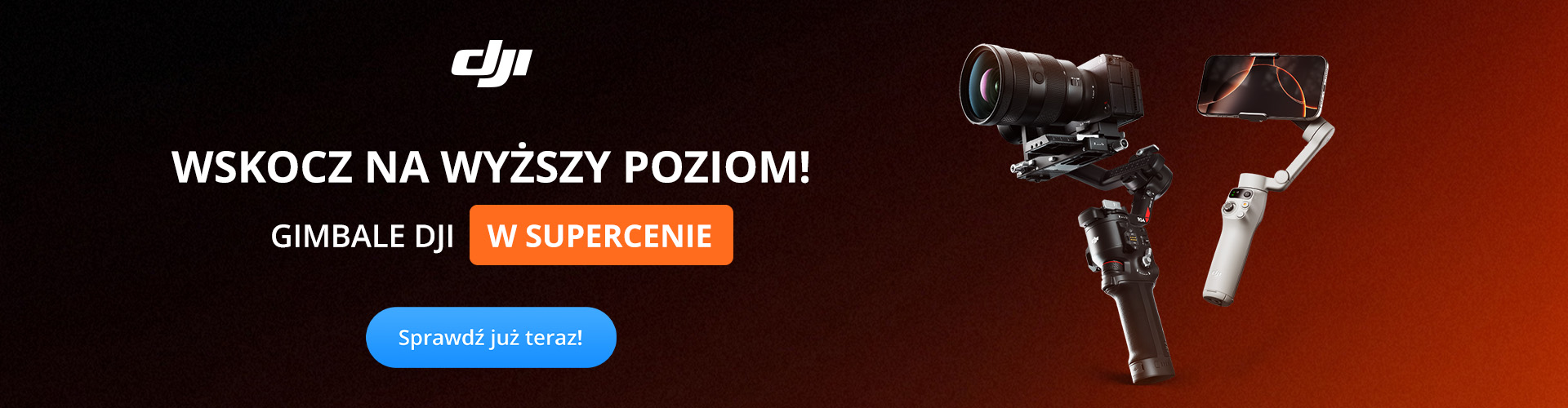 Baner DJI Osmo Mobile 7, gimbal z telefonem