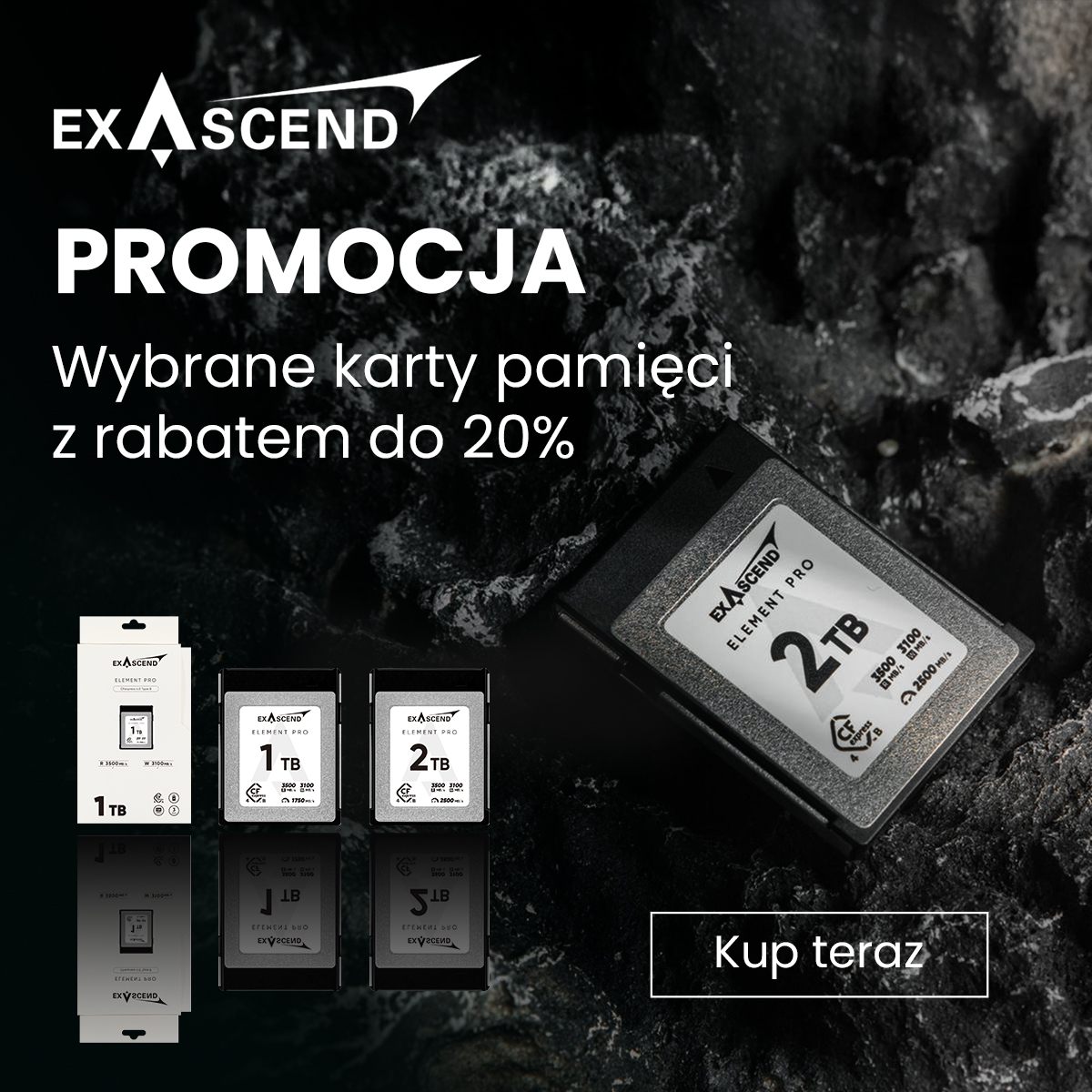 <center>Wybrane karty pamięci z rabatem do 20%</center>